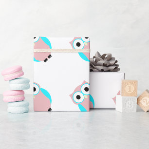 Niedliches blaues und rosa geschenkpapier
