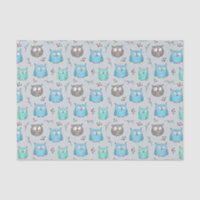 Niedliches Blaugraues Owl-Muster