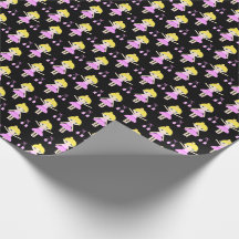Niedliches blondes Ballerina Wrapping Paper