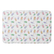 Niedliches Blubble Tee Muster Pastellfarben Soft C