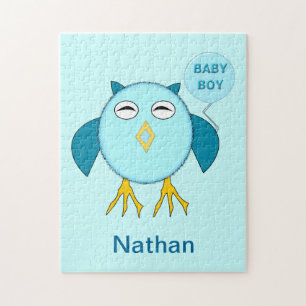 Niedliches Blue Baby Boy Owl Puzzle