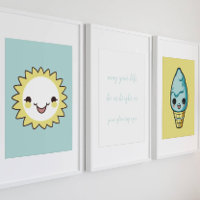 niedliches Blue-Baby-Zitat-Kinderzimmer-Poster