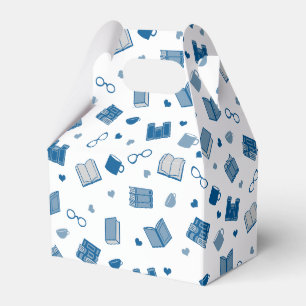 Niedliches Blue Book and Reading Pattern Geschenkschachtel