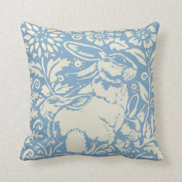 Niedliches Blue Rabbit Baby Bunny Pastel Kinderzim Kissen