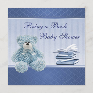 Niedliches Blue Teddy Elegant Bringen Sie eine Bab Einladung