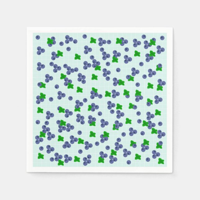 Niedliches Blueberries Paper Napkins Serviette (Vorderseite)