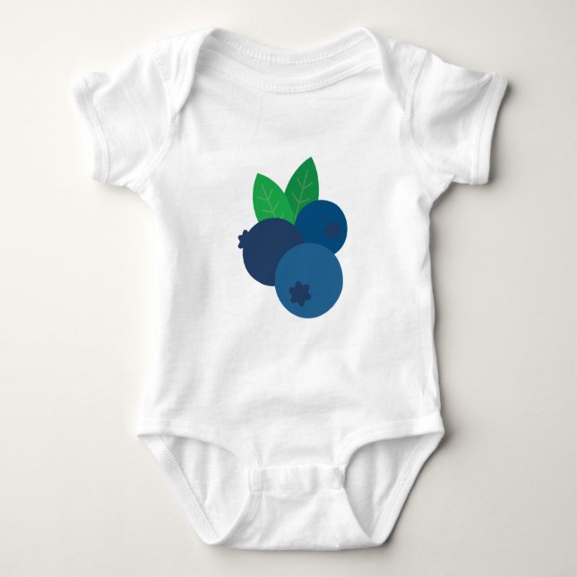Niedliches Blueberry-Shirt Baby Strampler (Vorderseite)
