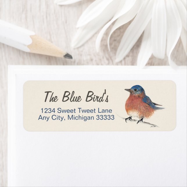 Niedliches Bluebird Wasserfarbenstift Kunstzeichen (Insitu)