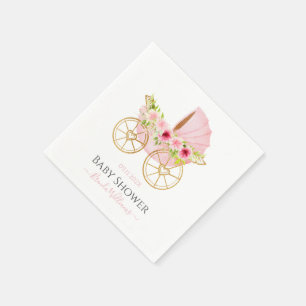 Niedliches Blumenbaby Stroller Serviette