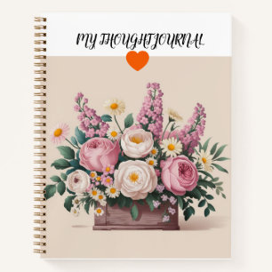 Niedliches Blumenblatt Notizbuch