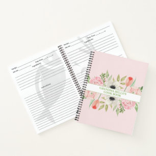 Niedliches Blumenkohl & Polka Dot Personalisiertes Notizbuch