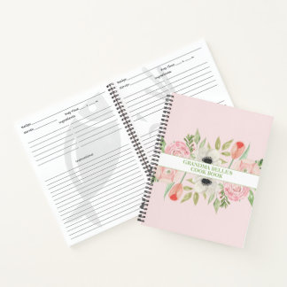 Niedliches Blumenkohl & Polka Dot Personalisiertes Notizbuch
