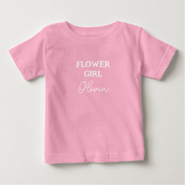 Niedliches Blumenmädchen Personalisierter Name Ros Baby T-shirt