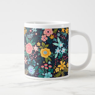 Niedliches Blumenmuster Jumbo-Tasse