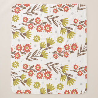 Niedliches Blumenmuster, nahtloser Hintergrund. Sherpadecke