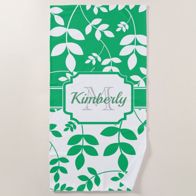 Niedliches Blumenmuster Strandtuch (Vorderseite)