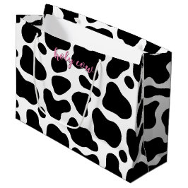 niedliches Blumenrosa Heiliges Kuhleder 1. Geburts Große Geschenktüte