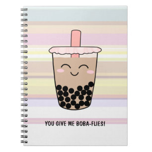 Niedliches Boba Milk Tee Pub Notebook Notizblock
