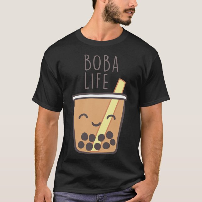 Niedliches Boba Pearl Tapioca T-Shirt (Vorderseite)