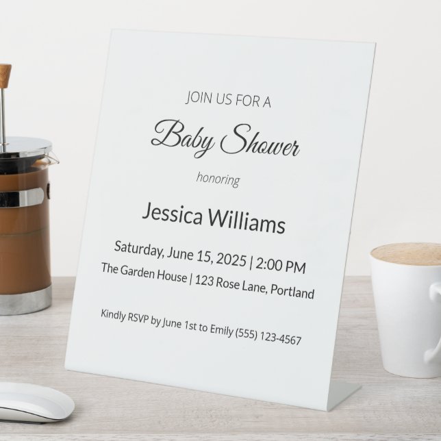 Niedliches Boho Baby Duschgeschlecht neutral, anpa Sockelschild (In Situ)