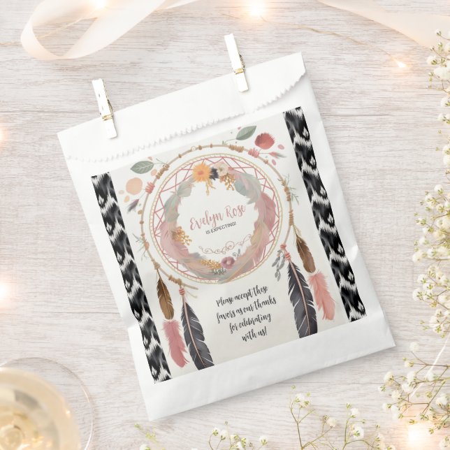 Niedliches Boho Dreamcatcher Baby Dusche Party Geschenktütchen (Ausgeschnitten)