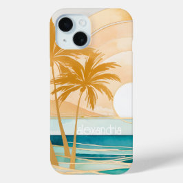 Niedliches Boho Gold Abstrakt Beach Landschaft mit Case-Mate iPhone Hülle