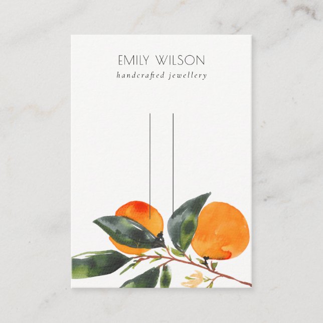 Niedliches Boho Mandarin Hairclips Button Display Visitenkarte (Vorderseite)