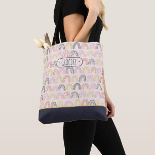 Niedliches Boho Rainbow Grocero Tasche