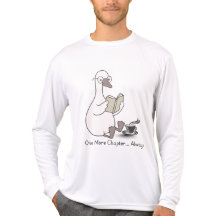 Niedliches Booklet Duck Reading mit Coffee T-Shirt