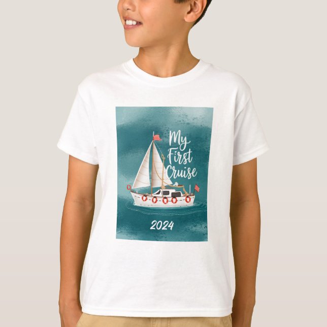 Niedliches Boot - Meine erste Kreuzfahrt - Custom T-Shirt (Vorderseite)