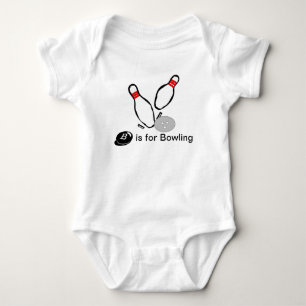 Niedliches Bowlings-Kindert-shirt Baby Strampler