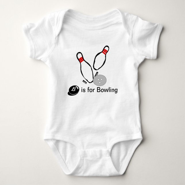 Niedliches Bowlings-Kindert-shirt Baby Strampler (Vorderseite)