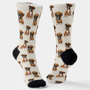 Niedliches Boxer-Dog-Muster Socken