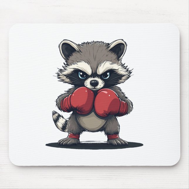 Niedliches Boxraccocktail für Sport und Handschuhe Mousepad (Vorne)