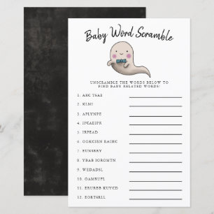 Niedliches Boy Ghost Baby Word Scramble Game