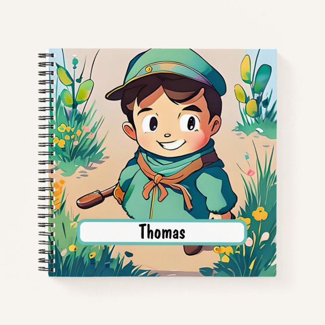 Niedliches Boy Scout-Notebook mit individualisierb Notizbuch (Vorderseite)
