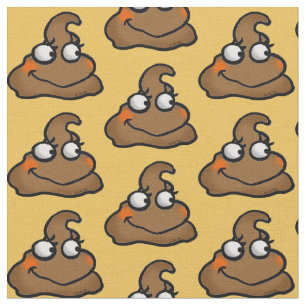 niedliches Braun kackt Cartoonmuster Stoff