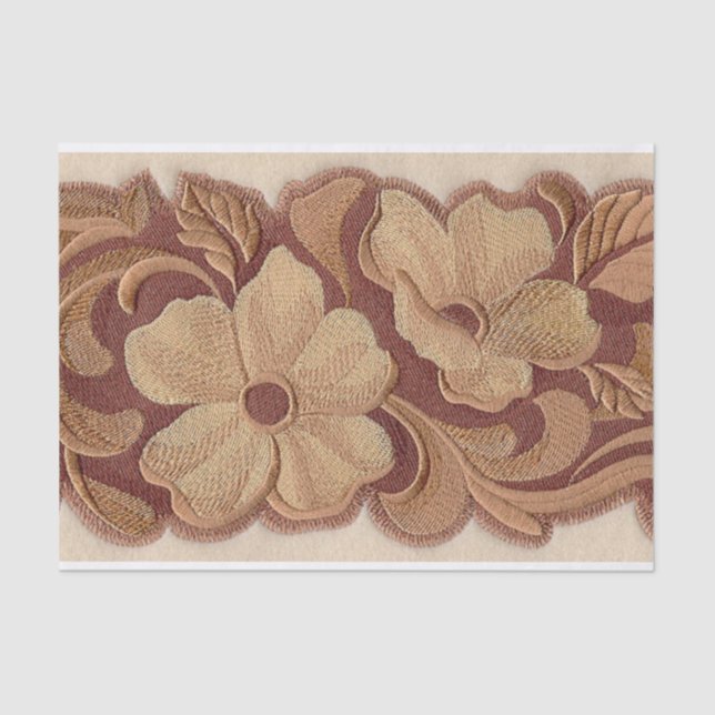 niedliches braunes beige Cowgirl-Westernland mit Seidenpapier (Vorderseite)