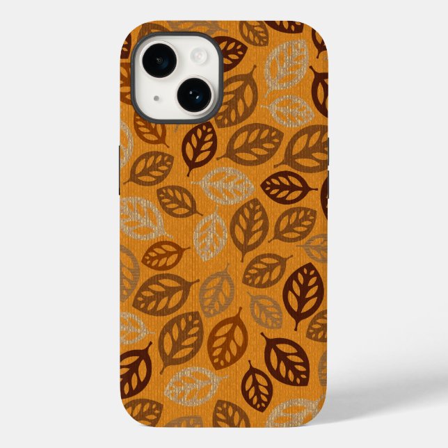 Niedliches braunes Blätter Case-Mate iPhone Hülle (Rückseite)