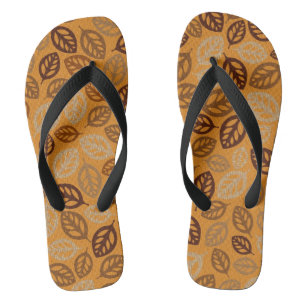 Niedliches braunes Blätter Flip Flops