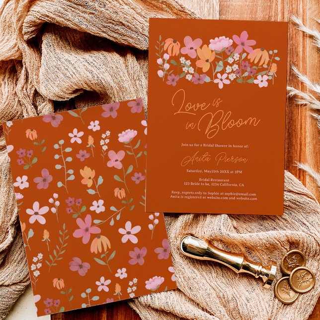 Niedliches Brautparty auf der Wiese Einladung (Von Creator hochgeladen)