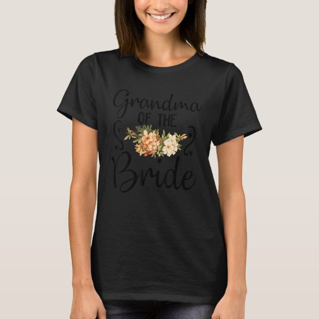 Niedliches Brautparty Hochzeit Blume Oma der B T-Shirt (Vorderseite)