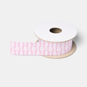 Niedliches Brautparty rosa Bogen und Spitzen gekac Satinband