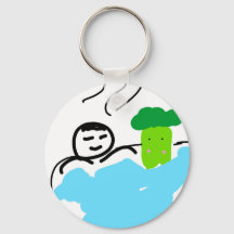 Niedliches Broccoli in heißen Quellen