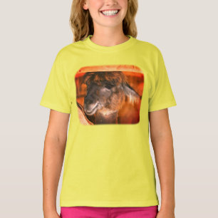 Niedliches Brown Llama Farm Animal T-Shirt
