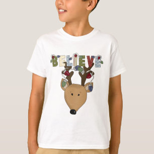 Niedliches Brown-Weihnachtsren glauben Feiertag T-Shirt