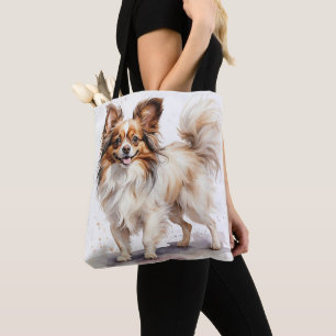 NIEDLICHES BROWN & WHITE PAPILLON PUPPY HUND