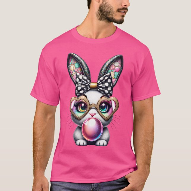Niedliches Bubblegum Sonniger T - Shirt - Retro Os (Vorderseite)