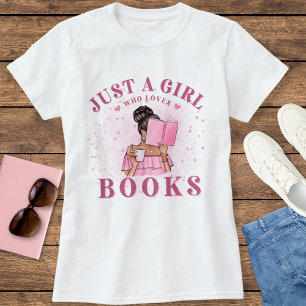 Niedliches Buch Lover Just a Girl Who Lieben Books T-Shirt