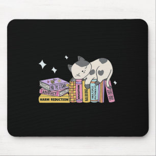 Niedliches Buch Verringerung der Katzenschädigung  Mousepad